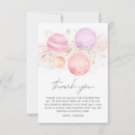 Utrymmesflickorna födelsedag - kort - ett enkelt t