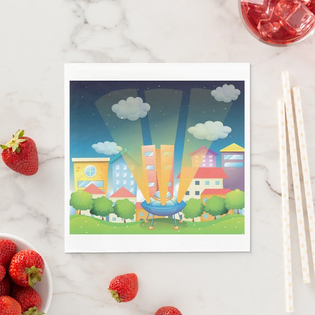 UtrymmesFrakt i Pappra stadskärnor Pappersservett (Skapare uppladdad)