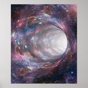 Utrymmeshål Nebula optisk Illusion Poster