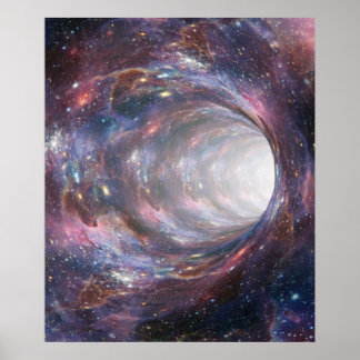 Utrymmeshål Nebula optisk Illusion Poster