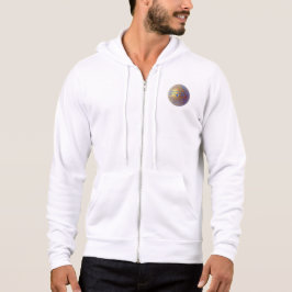 Utrymmesinspirerad hodie med planetutskrift t shirt
