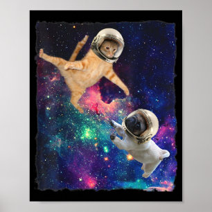 Utrymmeskatt kontra Space Hund Galaxy Epic Fig in Poster