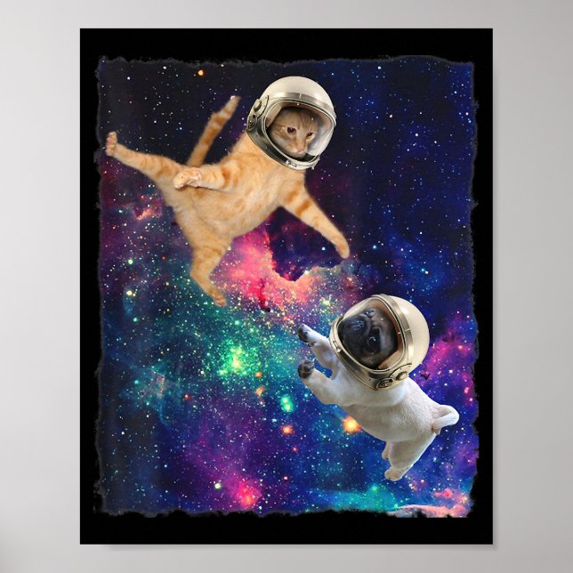 Utrymmeskatt kontra Space Hund Galaxy Epic Fig in  Poster (Framsidan)