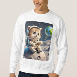 Utrymmeskatt 🚀 🐱 | Måne Explorer Lång Ärmad Tröja