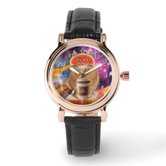 Utrymmeskatt med vattenmelonglas armbandsur