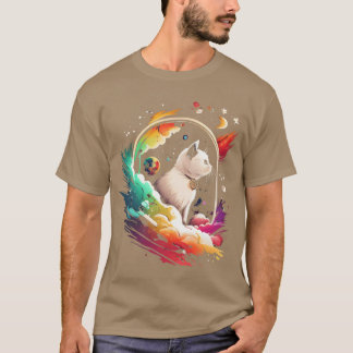 Utrymmeskatt på Galay Cat Lover-retro T Shirt