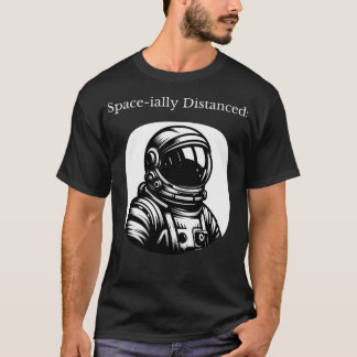 Utrymmesmässigt Avstånd astronaut Bust T Shirt