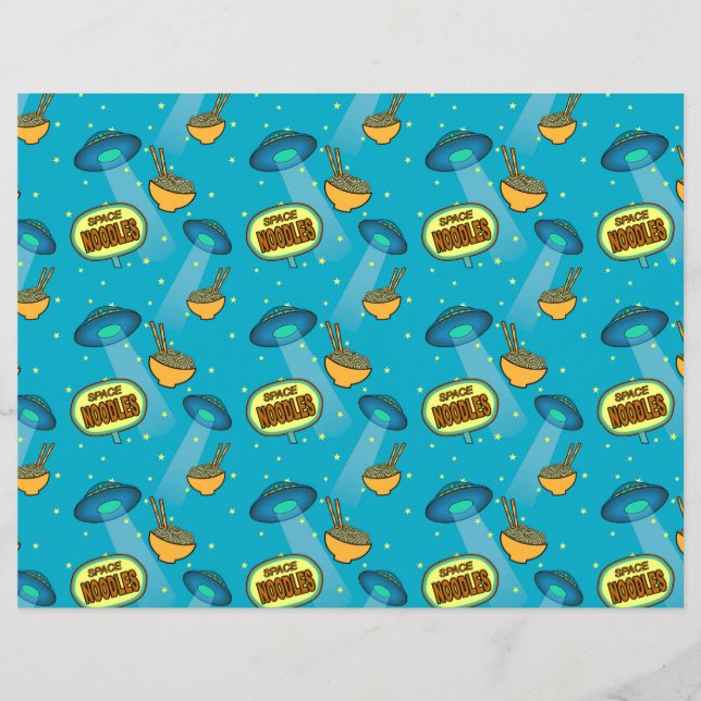 Utrymmesnoodlar Night Himlar Skrapbok papper (Framsida)