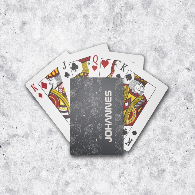 Utrymmesprospektering Galaxy Universe Star Persona Casinokort (Playing Cards - Explore the Universe Charcoal Black)