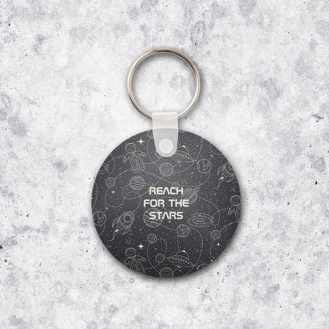 Utrymmesprospektering Galaxy Universe Star Persona Nyckelring (Metal Keychain - Explore the Universe Charcoal Black)