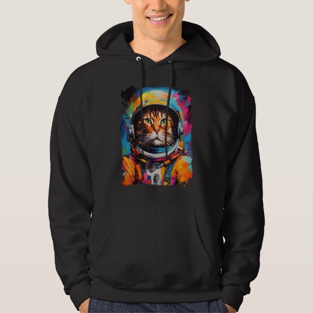 Utrymmesprospektering, popup-Orange, Ginger Cat Hoodie (Framsida)
