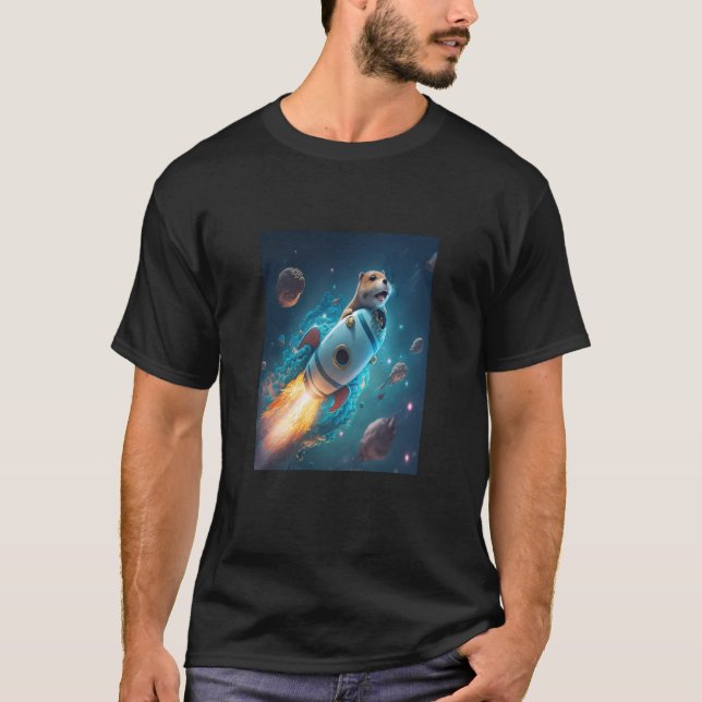 Utrymmespunkter utefter ridån A Rocket 2 T Shirt (Framsida)