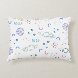 Utrymmesraketer Mönster | Dekorfyllning Prydnadskudde