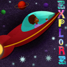 Utrymmesutforskarkort för födelsedagar, grattisar