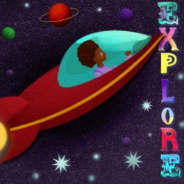 Utrymmesutforskarkort för födelsedagar, grattisar helgkort