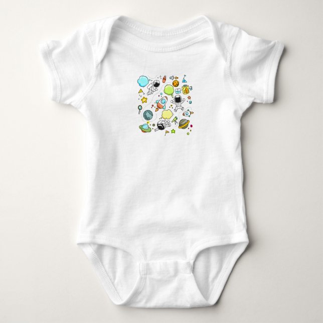 Utrymmesutskrift T-Shirt för baby Body kostym (Framsida)