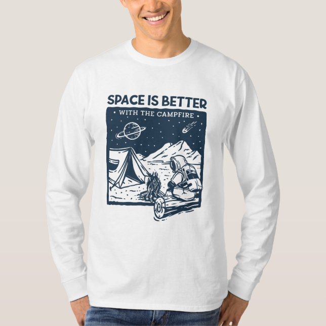Utrymmet är bättre med Campfire T Shirt (Framsida)