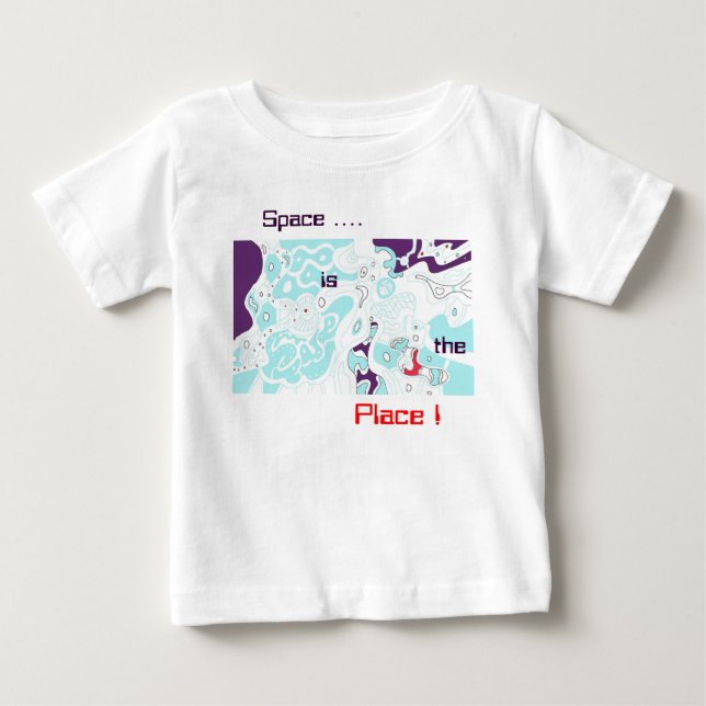 Utrymmet är Ställe! abstrakt t-shirt (Framsida)