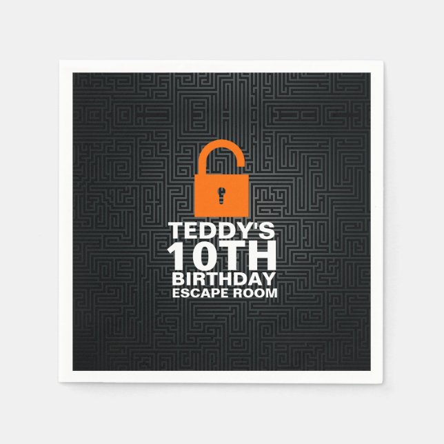 Utrymmet Födelsedagsfest Murder Mystoppspel Pappersservett (Framsidan)