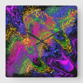 Utrymmet Himmel under Vatten Fyrkantig Klocka