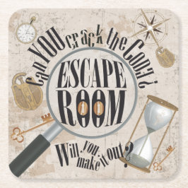 Utrymmet Party Puzzle Clue Underlägg Papper Kvadrat