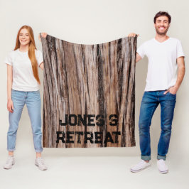 Utrymmet träd vid kustnära bark utanför mönster fleecefilt