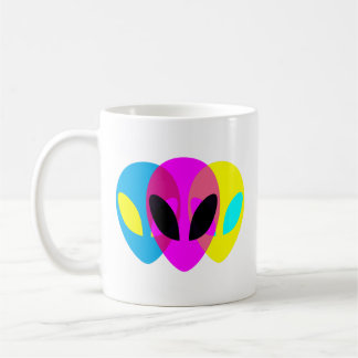 Utrymmet utomjordisk tryptik kaffemugg