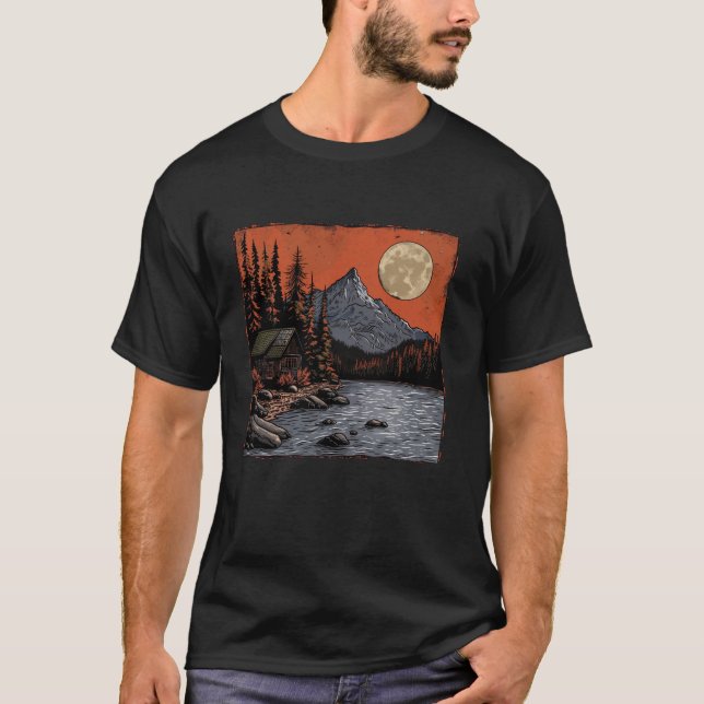 Utrymningsdammar för bergskabinerna i bergstrakten t shirt (Framsida)