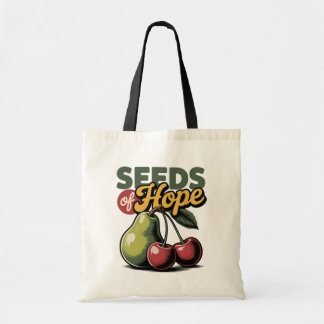Utsäde av Hope Pear Cherry Retro Christian Tee Tygkasse