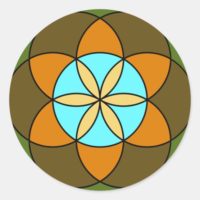 Utsäde av Life Earth Runt Klistermärke (Framsida)