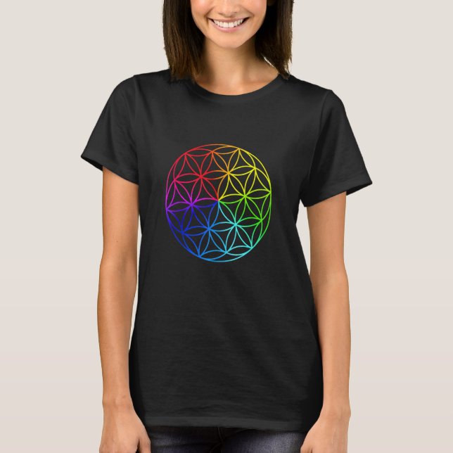 Utsäde av Life Helig Geometry Andlig Yoga Zen T Shirt (Framsida)
