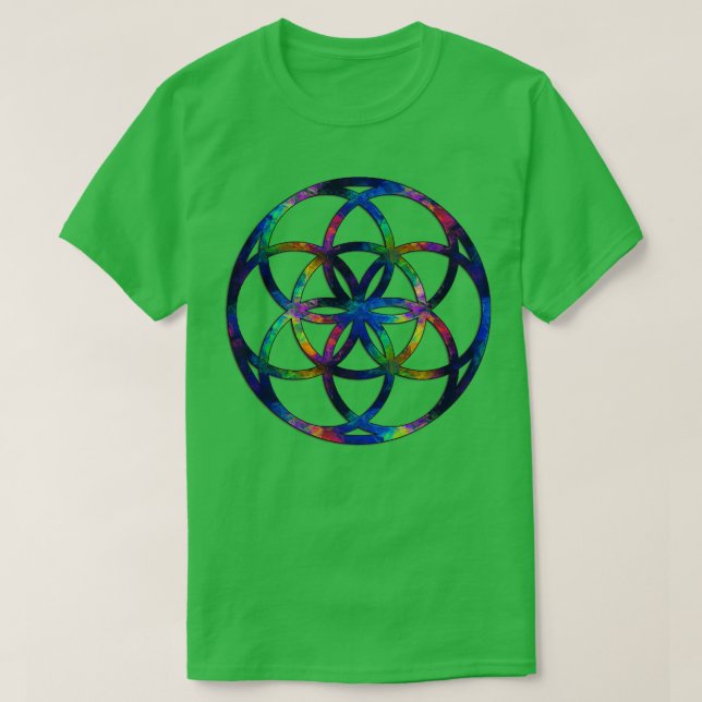 Utsäde av Life Helig Geometry Fractal T Shirt (Design framsida)