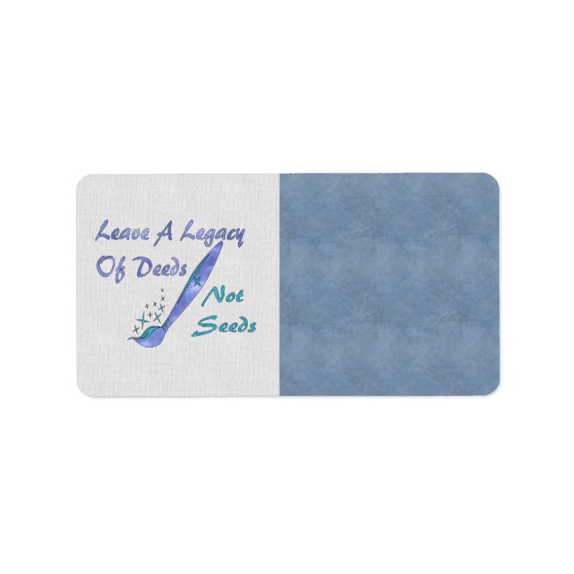 Utsäde, ej utsäde adressetikett (Framsidan)