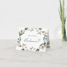 Utsäde Eucalyptus andedräkt blir min bridesmaid Kort