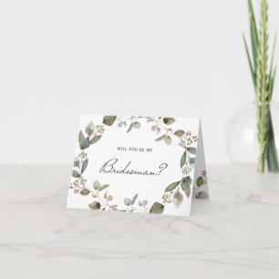 Utsäde Eucalyptus andedräkt blir min bridesmaid Kort