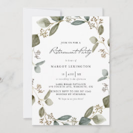 Utsäde Eucalyptus Utandning Pension Party Inbjudningar