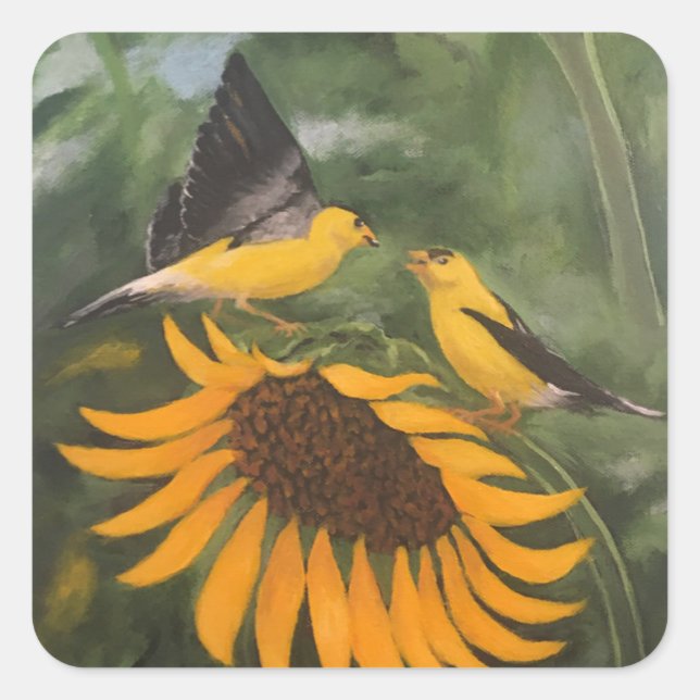 Utsäde Fyrkantigt Klistermärke (Framsida)