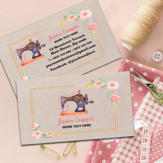 Utsäde maskin Cream, benvit bakgrund Visitkort (#zazzlemade #tailofcard #machinebusinesscard #craftcard #kraftpapercard #fashiondesign)