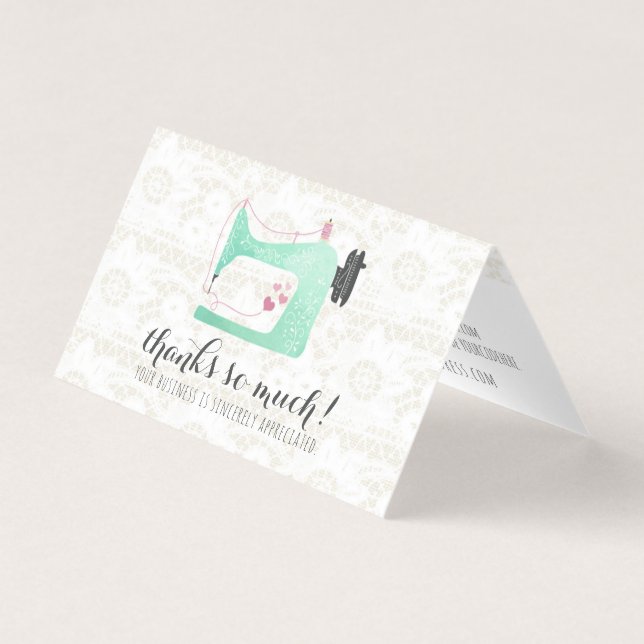 Utsäde Maskin vid Shabby chic Snöre Tack Kort (Framsida)