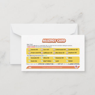 Utsädesoljekort Anteckningskort