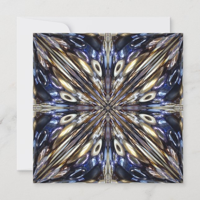 Utsädets rikedom i Abstrakt Mönster Julkort (Framsida)