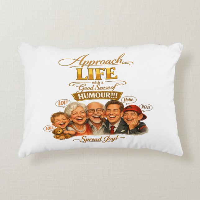 Utsända glädje prydnadskudde (Framsidan)