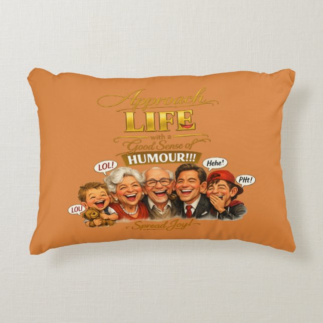 Utsända glädje prydnadskudde (Framsidan)