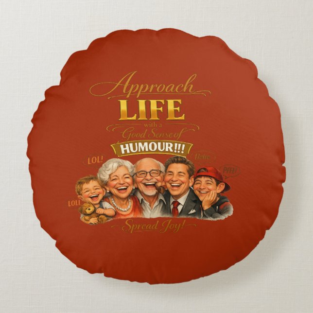 Utsända glädje runt kudde (Framsidan)