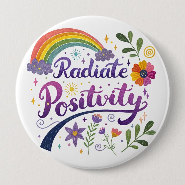 "Utsända Positivitet"-knapp Knapp (Framsida)