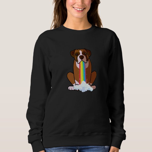 Utsända Positivitet Regnbåge Hund Boxer Hund Mamma T Shirt (Framsida)