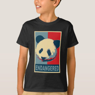 Utsatt för fara design för Pandapopkonst T-shirt