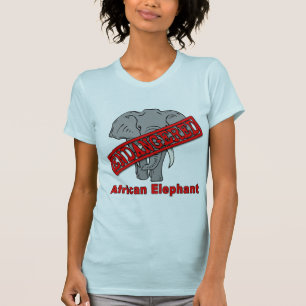 Utsatt för fara djur afrikansk elefant tröja