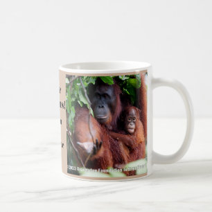 Utsatt för fara djur för spara Orangutans Kaffemugg