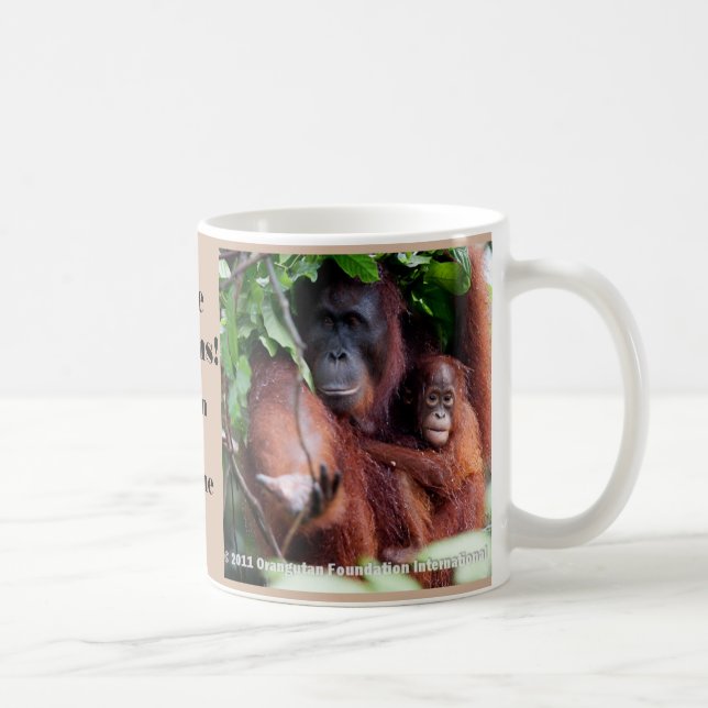 Utsatt för fara djur för spara Orangutans Kaffemugg (Höger)